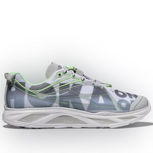 NWT Hoka Huaka Origins Unisex Shoes Running Sneakers Grey Green Quick Lace